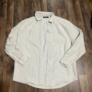 Fashion Nova Off-White Shirt Jacket